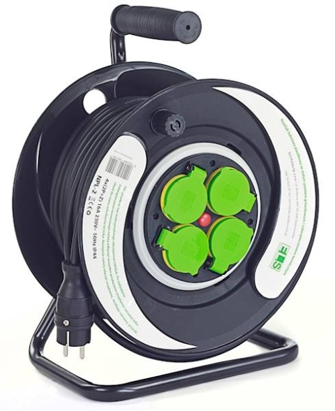 25m OMY3*1,5 4x230V IP44 bęben plastikowy stały panel