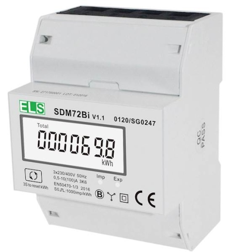 3-fazowy 100A MID dwukierunkowy licznik energii elektrycznej