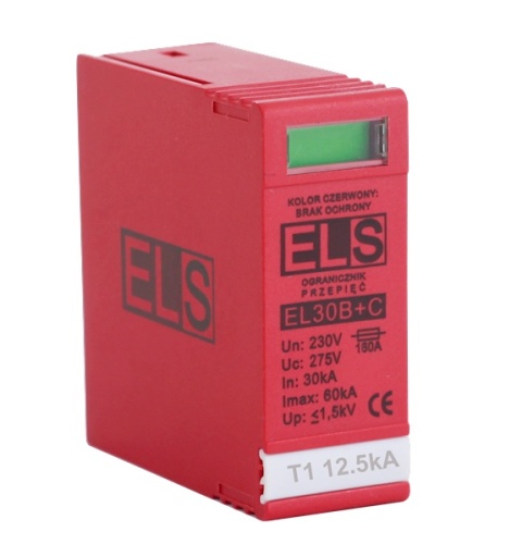 Wkładka typu 1+2 (B+C) 12,5kA 30/60kA do ochronnika ogranicznika przeciwprzepięciowego