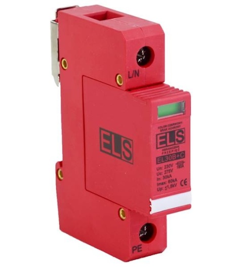 AC typ 1+2 (B+C) 1P 30/60kA 6,0kA ochronnik ogranicznik przeciwprzepięciowy