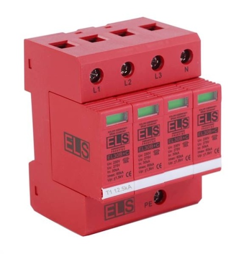 AC typ 1+2 (B+C) 4P 30/60kA 12,5kA ochronnik ogranicznik przeciwprzepięciowy