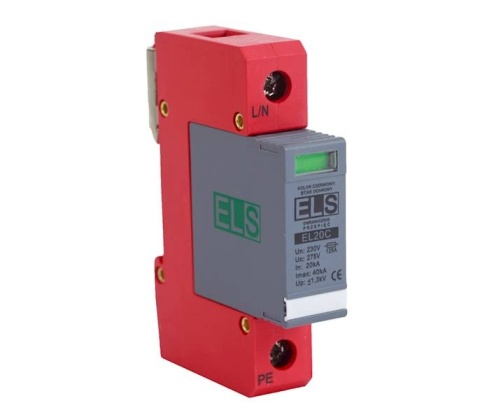 AC typ 2 (C) 1P 20/40kA 1,3kV ochronnik ogranicznik przeciwprzepięciowy