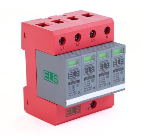 AC typ 2 (C) 4P 20/40kA 1,3kV ochronnik ogranicznik przeciwprzepięciowy