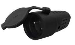 Gniazdo gumowe 16A 2P+Z z klapką XBS IP44