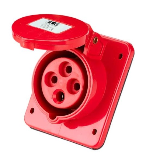 16A 4P 400V 3P+Z IP44 skośne gniazdo tablicowe