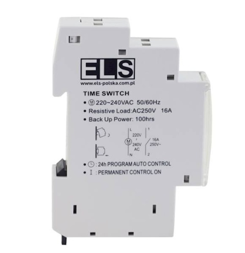 Mechaniczny programator czasowy 1-dniowy ELS