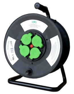 Nawijak plastikowy Ø300 z ruchomym panelem gniazdowym