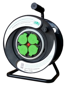 Nawijak plastikowy Ø300 ze stałym panelem gniazdowym