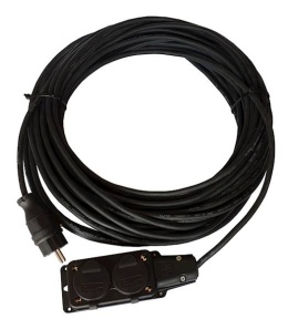 Przedłużacz 1F 20m OW3*1,5 listwa 2 gniazda IP44