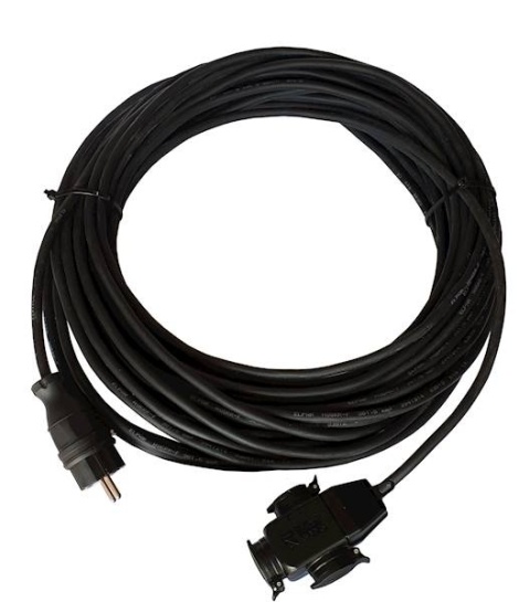 Przedłużacz 1F 30m OMY3*1,5 wej:230V wyj:3x230V