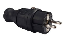 Wtyczka gumowa prosta 3*2,5 16A 2P+Z XBS IP44