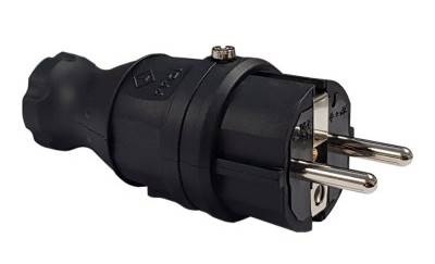 Wtyczka gumowa prosta 3*2,5 16A 2P+Z XBS IP44