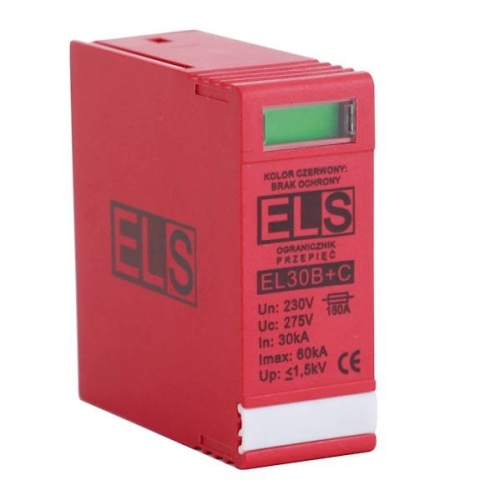 Wkładka typu 1+2 (B+C) 6,0kA 30/60kA do ochronnika ogranicznika przeciwprzepięciowego