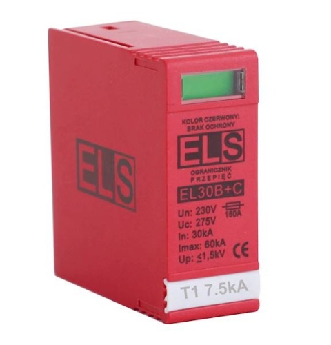 Wkładka typu 1+2 (B+C) 7,5kA 30/60kA do ochronnika ogranicznika przeciwprzepięciowego