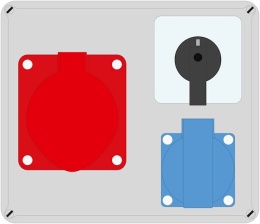 Rozdzielnica ELO 16/5 + 1x230V + wyłącznik TRG IP44