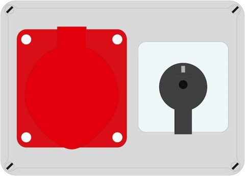 Rozdzielnica ELO 16/4 + wyłącznik 0-1 IP44