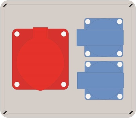 Rozdzielnica ELO 32/4 + 2x230V*2x10A IP44