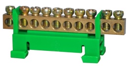 Ochronna Zielona Listwa Zaciskowa 10x10mm²