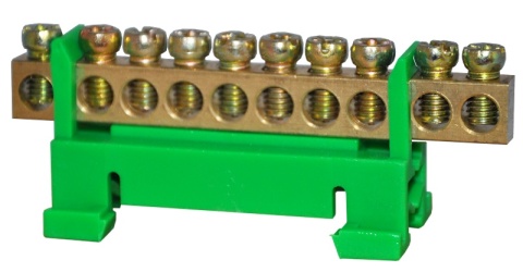 Ochronna Zielona Listwa Zaciskowa 10x10mm²