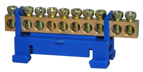 Ochronna Niebieska Listwa Zaciskowa 10x10mm²