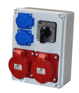 Rozdzielnica ELO 2x16/5 + 2x230V + wyłącznik L-0-P IP44