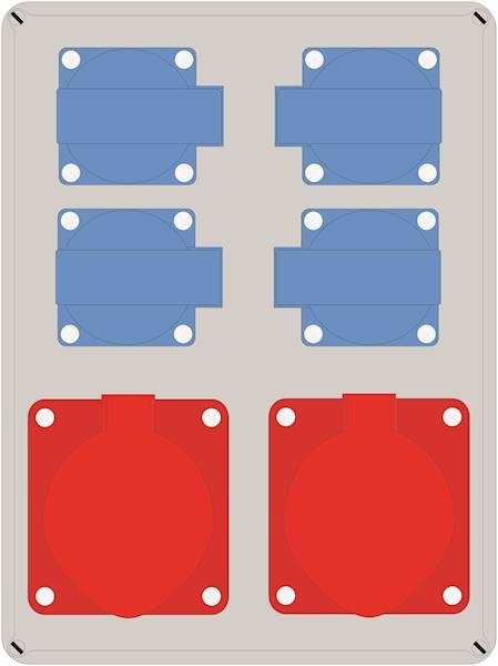 Rozdzielnica ELO 2x16/4 + 4x230V IP44