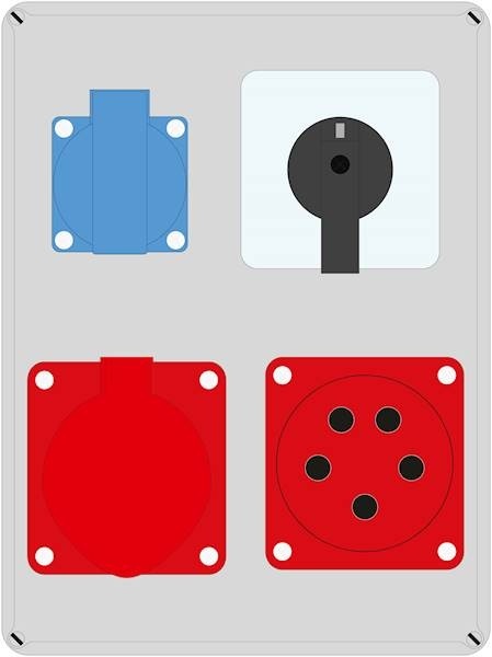 Rozdzielnica ELS wej:32/4 wyj:32/4 + 1x230V*10A + 0-1 IP44