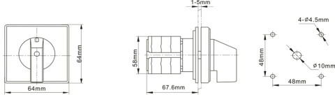 Tablicowy Łącznik Krzywkowy L-0-P 63A 3P IP65