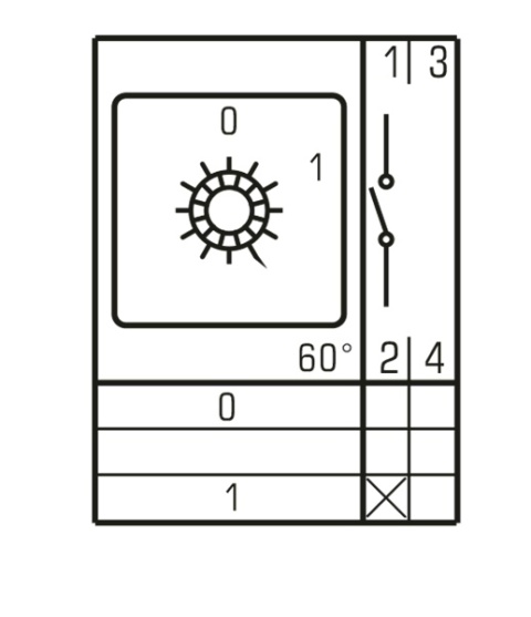 Łącznik Krzywkowy W Obudowie 0-1 16A 1P IP65