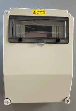 Puszka budowlana / obudowa rozdzielnicy IP67 12-modułowa 380×280×155 mm + szyna DIN