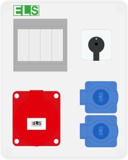 Rozdzielnica MIKO-4modułowa 16/4 + 2x230V + wyłącznik L-0-P IP44