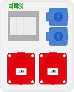 Rozdzielnica MIKO-4modułowa 2x32/4 + 2x230V IP44