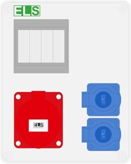Rozdzielnica MIKO-4modułowa 32/5 + 2x230V IP44