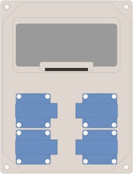 Rozdzielnica MIKO-8modułowa 4x230V IP44