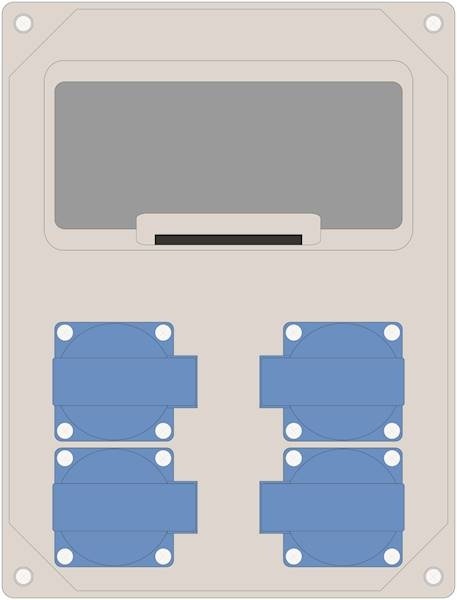 Rozdzielnica MIKO-8modułowa 4x230V IP44