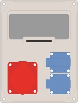 Rozdzielnica MIKO-8modułowa 32/5 + 2x230V IP44
