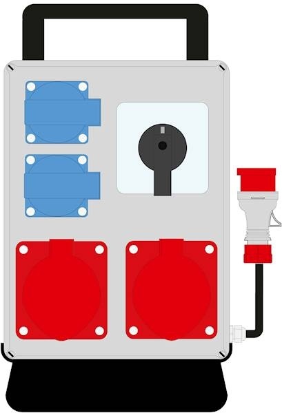 Rozdzielnica MaxiELO we:32/4 wy:2x32/4 2x230V wyłącznik TRG