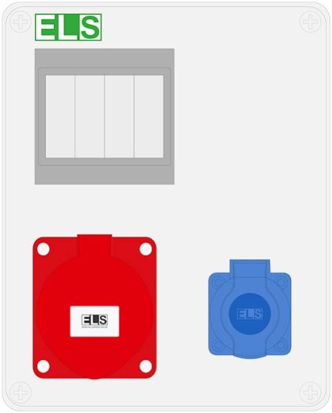 Rozdzielnica MIKO-4modułowa 16/4 + 1x230V IP44