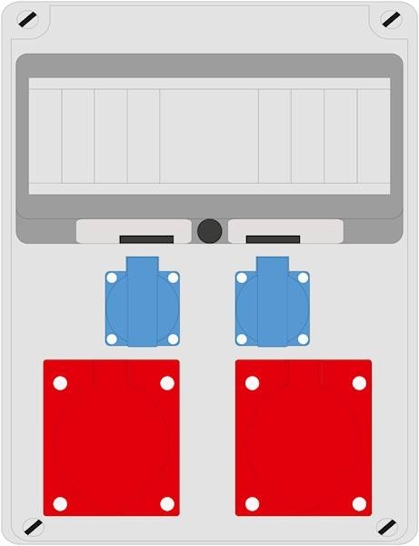 Rozdzielnica PRYMA 11M 2x32/4 + 2x230V IP44