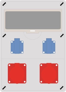 Rozdzielnica PRYMA 12M 2x32/4 + 2x230V IP44