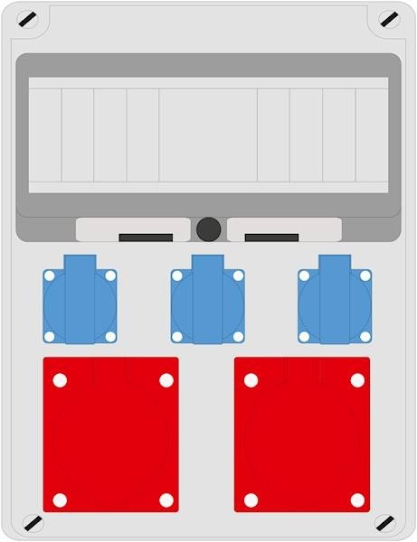 Rozdzielnica PRYMA 11M 2x16/4 + 3x230V IP44