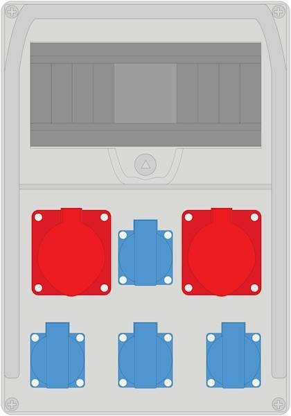 Rozdzielnica PRYMA 11M 2x32/5 + 4x230V IP44