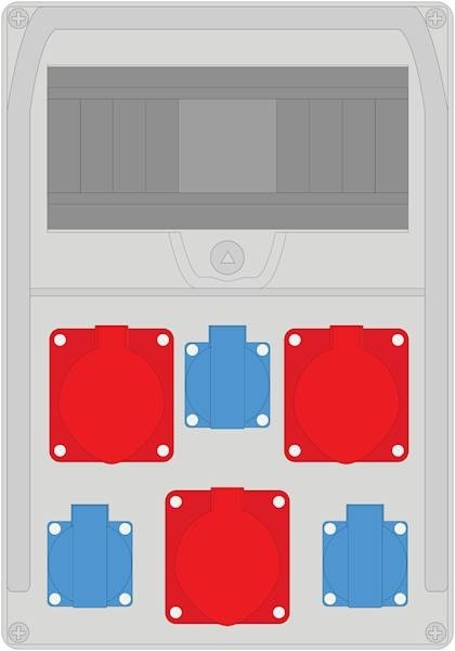 Rozdzielnica PRYMA 11M 32/4 + 2x16/4 + 3x230V IP44