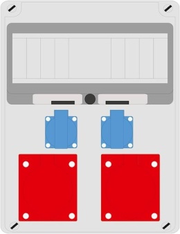 Rozdzielnica PRYMA 11M 2x32/5 + 2x230V IP44
