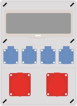 Rozdzielnica PRYMA 12M 2x32/5 + 4x230V IP44