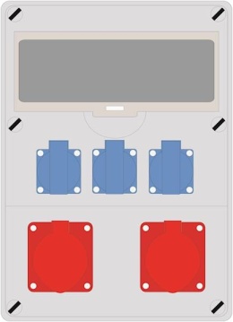 Rozdzielnica PRYMA 12M 2x32/5 + 3x230V IP44