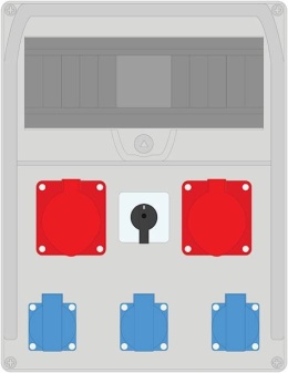 Rozdzielnica PRYMA 13M 2x16/4 + 3x230V + wyłącznik L-0-P IP44