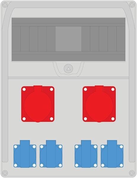 Rozdzielnica PRYMA 13M 32/5 + 16/5 + 4x230V IP44