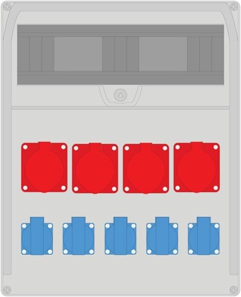 Rozdzielnica PRYMA 17M 32/4 + 3x16/4 + 5x230V IP44