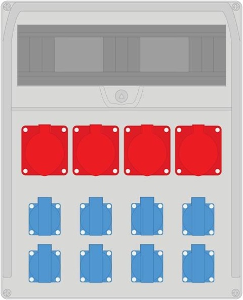 Rozdzielnica PRYMA 17M 32/4 + 3x16/4 + 8x230V IP44